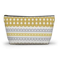 Ribbon Candy Accessory Pouch w T-bottom in Yellow